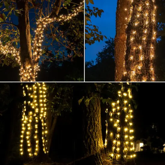 21ft 100 Count String Lights on Brown Wire Cord for Xmas {4}