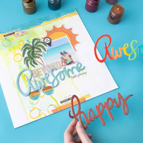 Vicki Boutin Mixed Media Chipboard Titles-6/Pkg {6}