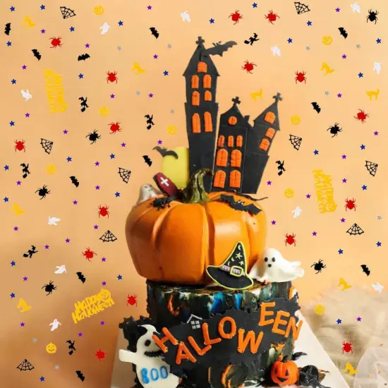 Halloween Confetti Spider Pumpkin {2}