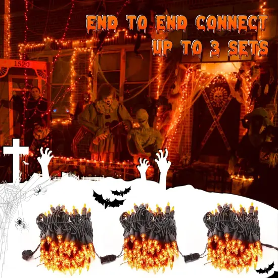 Halloween Lights, 300-ct Incandescent Halloween Garland Lights {4}