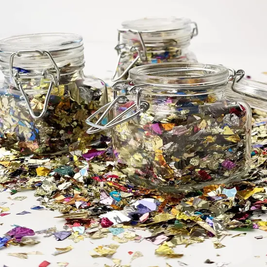 Jumbo Mylar Rainbow Foil Confetti - Glittering Metallic Confetti {2}