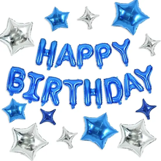 16 Inch Happy Birthday Balloon Banner {1}