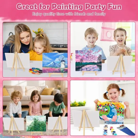 8x10 Inch Canvas and Easel Set Painting Kits for Adults {3}