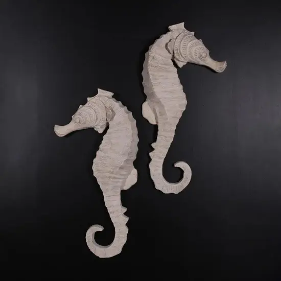 Large Seahorse Set Statue {5}
