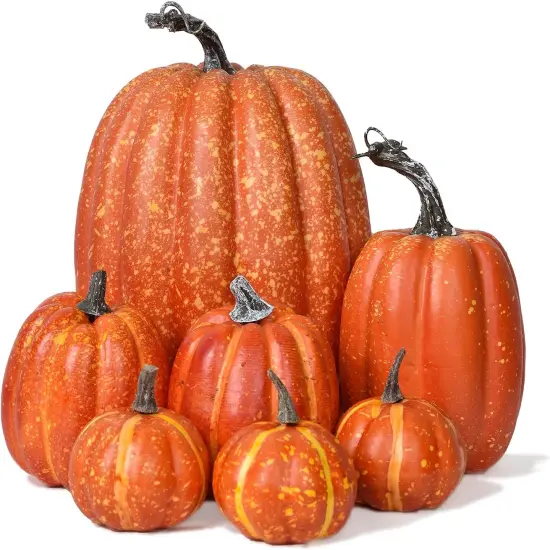 7Pcs Thanksgiving Artificial Pumpkin Home Decoration {1}