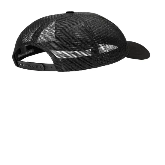 Port Authority&reg; 5 Panel Twill Foam Trucker Cap Black/ Black {2}