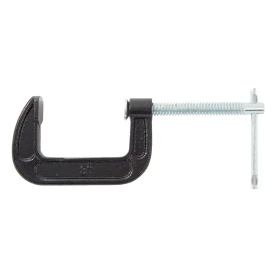 4 Pack Heavy Duty C Clamps with 3 Inch Jaw Opening for Woodworking, Welding, Automotive, Carpentry Building Silver {6}