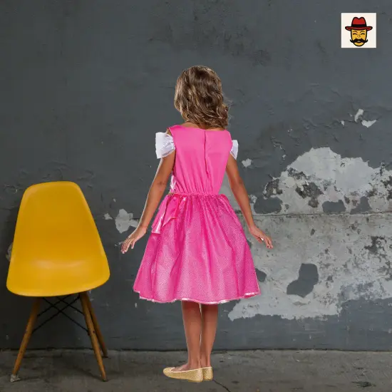 Aurora Classic Pink Costume Dress, Halloween Party Kids Outfit {4}