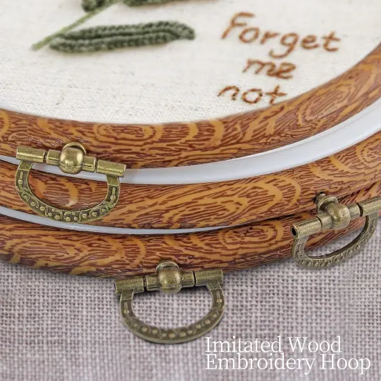 3 Pieces 4 Inch Embroidery Hoop Set Imitated Wood Display Frame Embroidery Hoops Circle Cross Stitch Hoop Ring for Art Craft Sewing and Hanging Ornaments Decor {4}