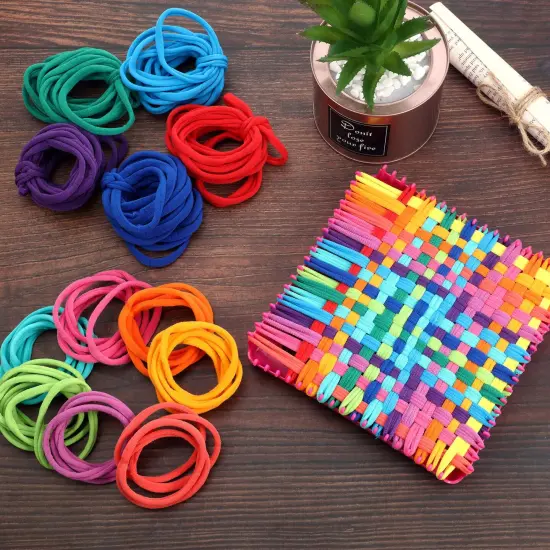 12 Colors Potholder Weaving Loom Loops Bulk Weaving Craft Loops with Multiple Colors for DIY Crafts Supplies Compatible with 7 Inch Weaving Loom(192 Pieces) {3}