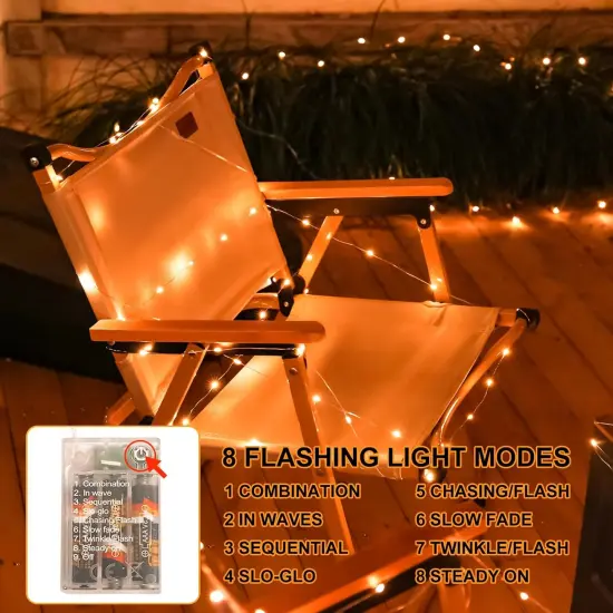 16FT 50Led Mini Twinkle Silver Wire Firefly Starry lights Christmas {2}