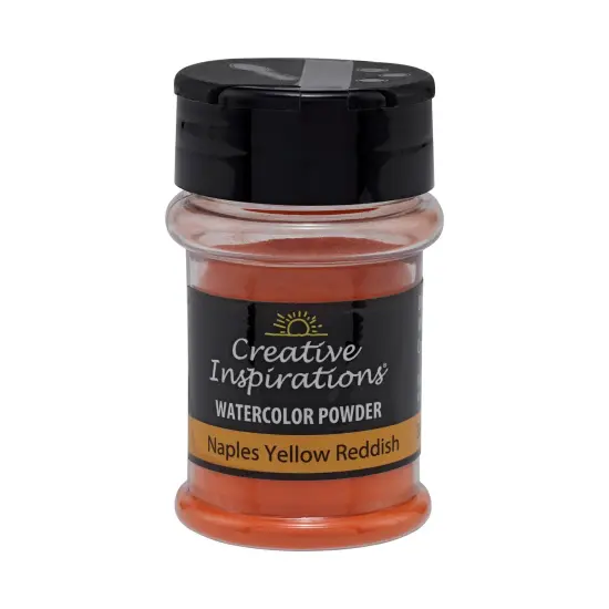 Creative Inspirations Powder Watercolor Paint 3 Pack - 38g Shaker Bottle, Naples Yellow Reddish - Dye-Based Water-Soluble Crystalline Pigments - Non-Toxic, Perfect for Abstract and Spontaneous Effects {3}