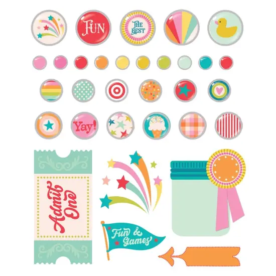 Simple Stories Decorative Brads-Fun Times {3}