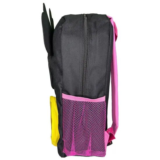 Disney Minnie Mouse Front Body 16" Backpack with 3D 3 Zipper Pockets {6}