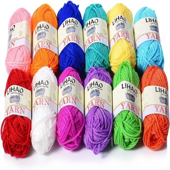 12 Skeins Mini Yarn for Knitting Crochet Craft {1}