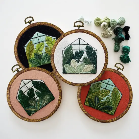 5Inch Round Embroidery Hoops - 5PCS 12CM Decorative Cross Stitch Display Frames, Embroidery Hoops Circle Imitation Wood Craft Sewing Tools {6}