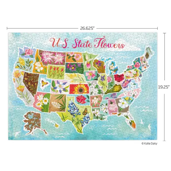 U.S. State Flowers 1000 Piece Puzzle {5}