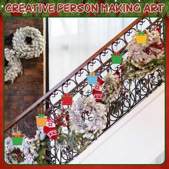 Wooden Christmas Ornaments to Paint for Kids Adults Set of 24 {5}