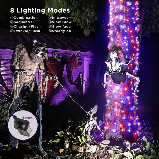 300 LED 108FT Halloween String Lights with 8 Modes {5}