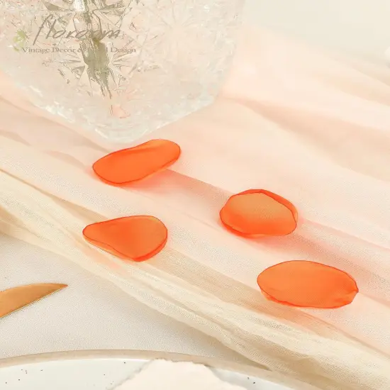 300pcs Rose Petals Burnt Orange Faux Silk Flower {4}