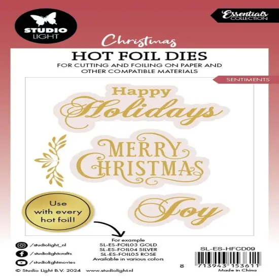 Studio Light Essentials Hot Foil Cutting Die-Nr. 09, Sentiments {3}