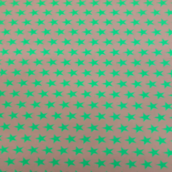 1 Yard Star Print Spandex Fabric Four Way Stretch for Costumes and Activewear 58"/60" Width Orange w Grn Stars {1}