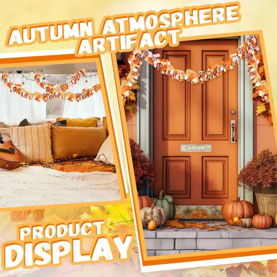 5.91ft Fall Decor Fall Garland {5}