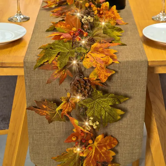 6 Ft Fall Decor Garland with Pine Cones Berries {2}
