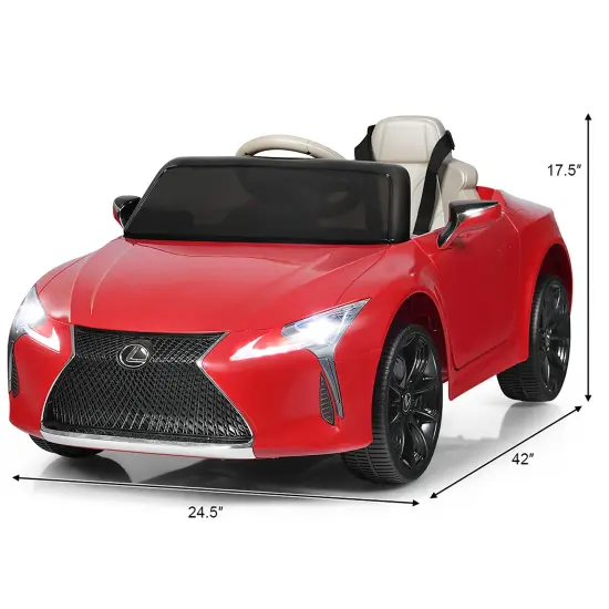 Costway 12V Kids Ride on Car Lexus LC500 Licensed Remote Control Electric Vehicle Red {3}
