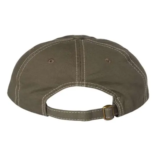 Valucap&reg; Classic Dad Hat Comfortable Relaxed Fit Olive/ Stone Stitch {2}