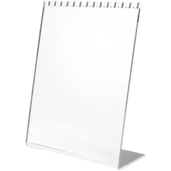 Plymor Acrylic Necklace Display Stand With Top Hooks (Mirrored), 10.625" W x 4" D x 13.5" H {2}