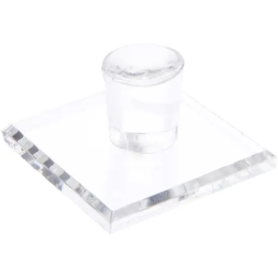 Plymor Clear Acrylic Display Sphere Holder Riser, 0.75" H x 1.5" W x 1.5" D (0.75" Circle) {2}