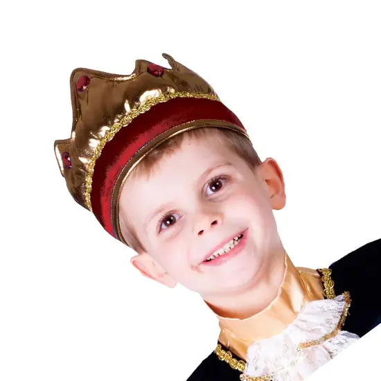 Child Red Crown Soft Velvet Fabric {4}