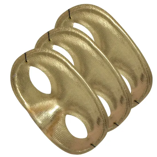 Half Domino Mask Metallic Gold Satin {2}