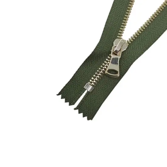 5MM Closed Bottom Zipper Olive Tape Brass Teeth 7-20 Inches {3}