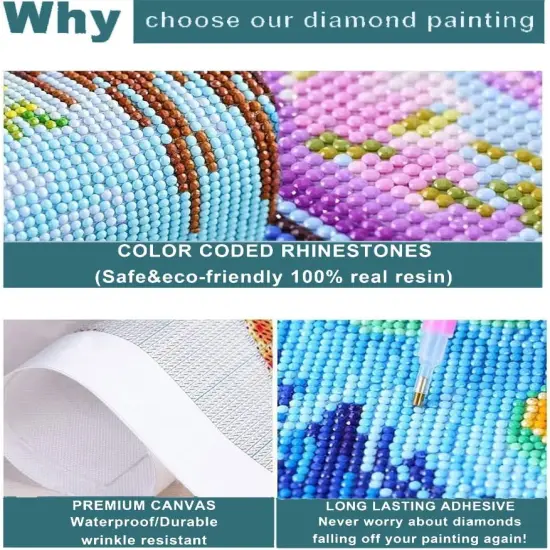 Wolf Diamond Art Kit-5D Diamond Painting for Adults, Wolf Adult Diamond Painting Kits, Gem Painting Kit Arts for Wall Home Decor Arts Craft 12x16inch {3}