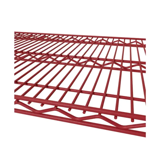 Seville Classics UltraDurable 6-Tier NSF Steel Shelving with Shelf Liners, 48" W x 18" D x 75.5" H Red {4}