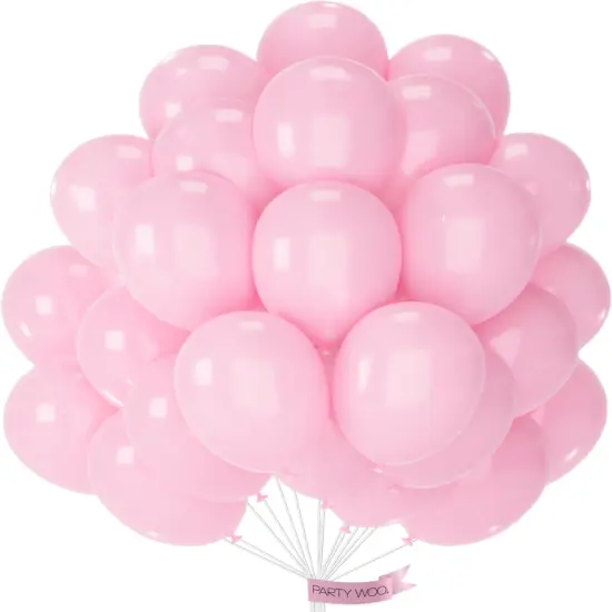Light Pink Balloons 50 pcs 12 Inch Pastel Baby Pale Pink Latex Balloons {1}