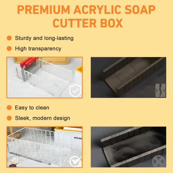Premium Acrylic Soap molds Making Kit - Craft Exquisite DIY Soaps with Precision (Hard Soap Cutter Kit) {4}
