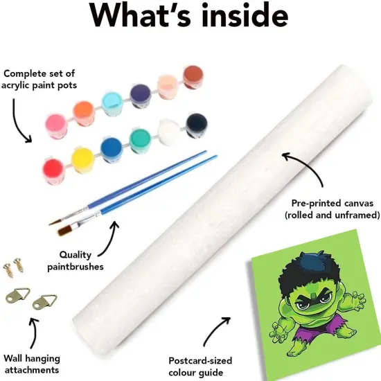 4 Pack Cartoon Paint by Number for Kids-Paint by Numbers for Kids Ages 4-8-12, DIY Paints with Numbers Easy Acrylic Oil Painting Kits for Home Wall Decor (8X8inch) {3}