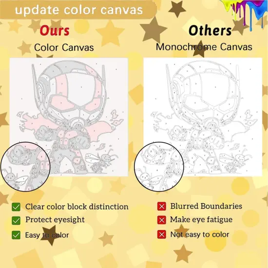 Paint by Numbers Kit for Kids with Frame, Dragon Paint by Number with Frame, Paint by Number Kids Age 5-8-12 for Gifts and Home Decor (8X8Inch) {4}