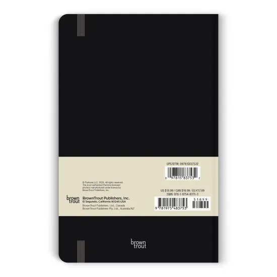 Pantone OFFICIAL Black | 5.25 x 8.25 Inch Lined Compact Journal | Non-Dated | BrownTrout | Planning Stationery Diary {2}