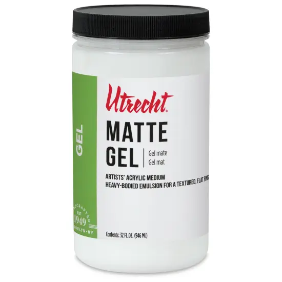 Utrecht Artists' Acrylic Gel Medium - Gel Matte Medium, Quart {1}