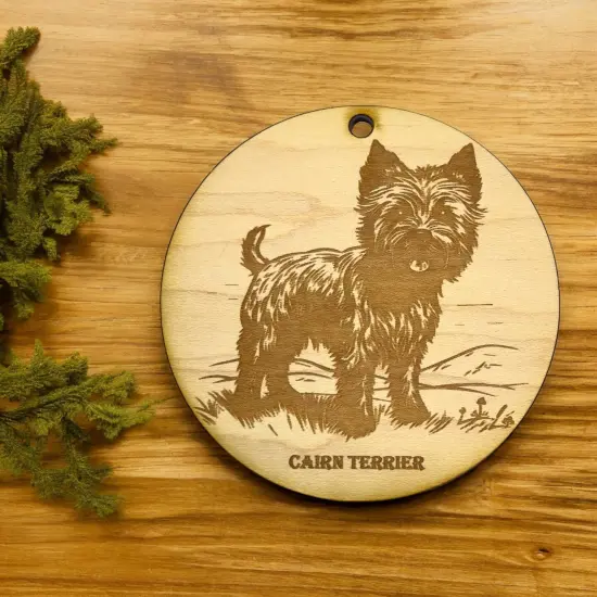 Ornament - Cairn Terrier Raw Wood {2}