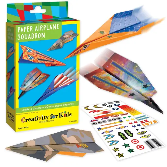 Paper Airplane Squadron - Create 20 Paper Airplanes, Crafts for Boys and Girls, Stocking Stuffers and Gift for Boys, Kids Activities for Ages 6-8+ {2}