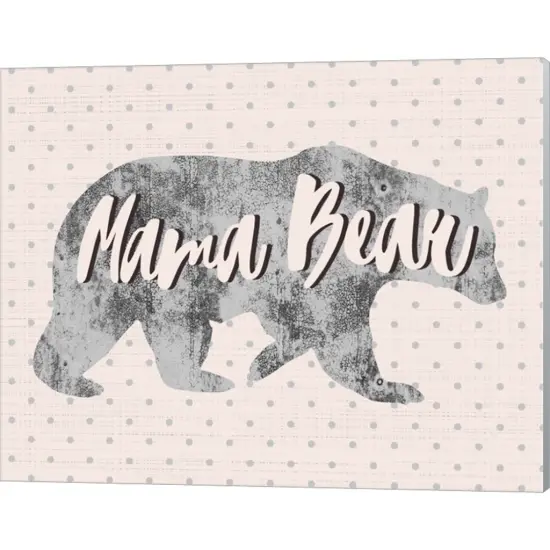 Mama Bear Silhouette by Color Me Happy 20" x 16" Canvas Wall Art {1}