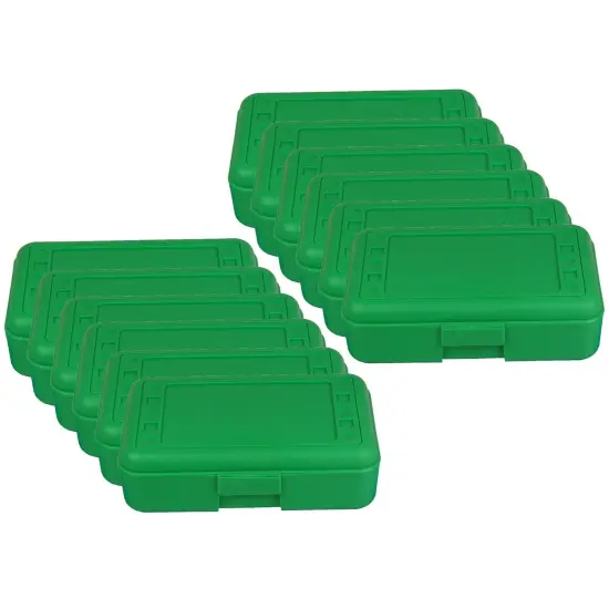 Pencil Box, Green, Pack of 12 {1}