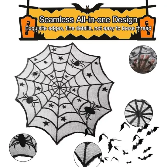 Halloween Lace Tablecloth Meal Mat {5}