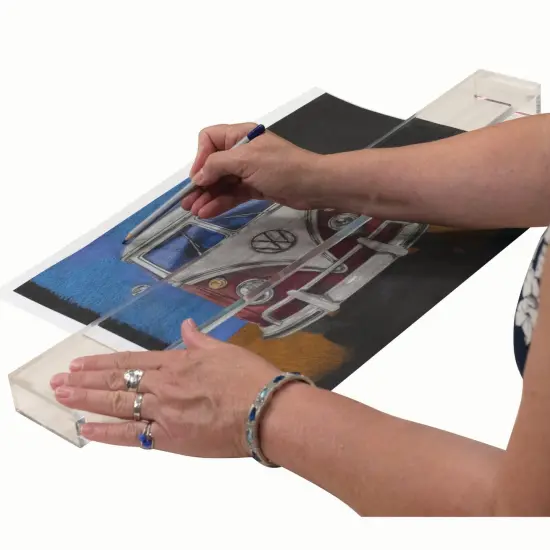 Creative Mark Artist Leaning Bridge - Clear Acrylic Wrist Rest - Steady Hand Drawing Tools for Artists & Architects - Transparent Bridge for Painting, Drawing, and Drafting -18", 24", 31" Lengths {5}