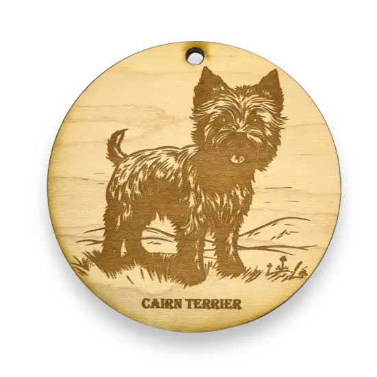 Ornament - Cairn Terrier Raw Wood {1}